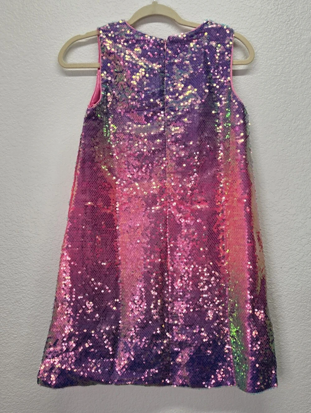 Lola & The Boys Girls Mermaid Magic Sequin Shift Dress Sz 14 NWT Rose Ombre